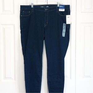 NWT Old Navy Dark Wash Blue Denim Rockstar Super Skinny Jeans 18